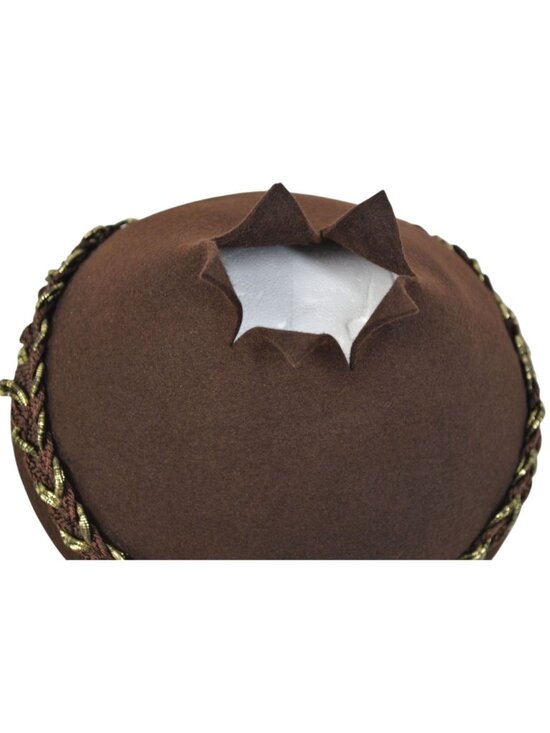 An Original by Dayire Petal Hat Tulip Lotus Cloche Brown Felt Crown 50\'s-60\'s main image 5